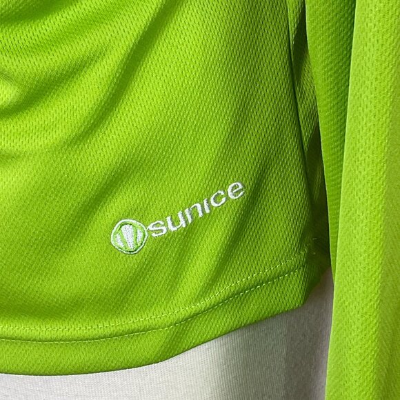 Sunice Vancouver 2010 Winter Olympics Official Merchandise 1/4 Zip Lime Jacket M - Picture 7 of 12